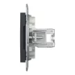 Schneider Electric Asfora EPH4700171 Informatikai csatlakozóaljzat 1xRJ45, Cat6 UTP, antracit burkolattal, keret nélkül ( EPH4700171 ).
