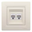 Schneider Asfora EPH4800123 2xRJ45 Cat6 UTP aljzat bézs