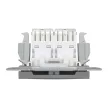 Schneider Electric Asfora EPH4800162 Informatikai csatlakozóaljzat 2xRJ45, Cat6 UTP, acél burkolattal, keret nélkül ( EPH4800162 ).