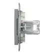 Schneider Asfora EPH4800162 2xRJ45 Cat6 UTP aljzat acél