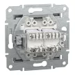 Schneider Asfora EPH4800162 2xRJ45 Cat6 UTP aljzat acél