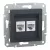Schneider Electric Asfora EPH4800171 Informatikai csatlakozóaljzat 2xRJ45, Cat6 UTP, antracit burkolattal, keret nélkül ( EPH4800171 ).