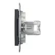 Schneider Electric Asfora EPH4800171 Informatikai csatlakozóaljzat 2xRJ45, Cat6 UTP, antracit burkolattal, keret nélkül ( EPH4800171 ).