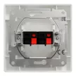 Schneider Electric Asfora EPH5700121 sztereó hangszóró-csatlakozóaljzat 4 db kivezetéssel fehér burkolattal, kerettel, süllyesztett ( EPH5700121 ).