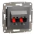 Schneider Electric Asfora EPH5700171 sztereó hangszóró-csatlakozóaljzat 4 db kivezetéssel antracit burkolattal. keret nélkül, süllyesztett ( EPH5700171 ).