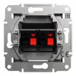 Schneider Electric Asfora EPH5700171 sztereó hangszóró-csatlakozóaljzat 4 db kivezetéssel antracit burkolattal. keret nélkül, süllyesztett ( EPH5700171 ).