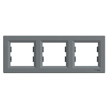  Schneider Electric Asfora EPH5800362 Hármas keret, vízszintes, acél ( EPH5800362 ).
