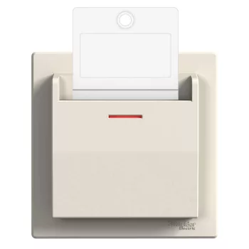   Schneider Electric Asfora EPH6200123 hotelkártya kapcsoló, bézs burkolattal, kerettel, süllyesztett 10A 250V ( EPH6200123 ).