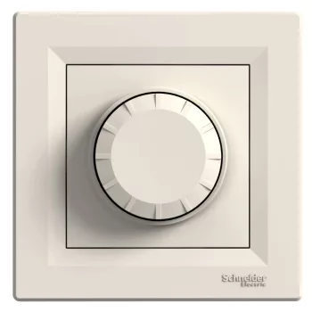   Schneider Electric Asfora EPH6400123 forgatógombos fényerőszabályzó (dimmer) izzó- és halogénlámpához 60-600W , bézs burkolattal, kerettel, süllyesztett 6,3A 230V ( EPH6400123 ).