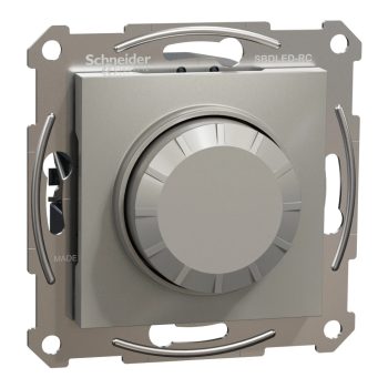   Schneider Electric Asfora EPH6800169 forgatógombos fényerőszabályzó (dimmer) LED-hez, 3-370W rezisztív és kapacitív, 0-200W LED, bronz burkolattal, keret nélkül, süllyesztett 230V ( EPH6800169 )