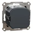 Schneider Electric Asfora EPH6800171 forgatógombos fényerőszabályzó (dimmer) LED-hez, 3-370W rezisztív és kapacitív, 0-200W LED, antracit burkolattal, keret nélkül, süllyesztett 230V ( EPH6800171 )