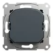 Schneider Electric Asfora EPH6800171 forgatógombos fényerőszabályzó (dimmer) LED-hez, 3-370W rezisztív és kapacitív, 0-200W LED, antracit burkolattal, keret nélkül, süllyesztett 230V ( EPH6800171 )