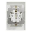 Schneider Electric Asfora EPH9900121 földelt csatlakozóaljzat (dugalj), 2x2P+F, fehér burkolattal, kerettel, süllyesztett, 16A 250V ( EPH9900121 ).