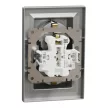 Schneider Electric Asfora EPH9900161 földelt csatlakozóaljzat (dugalj), 2x2P+F, aluminium burkolattal, kerettel, süllyesztett, 16A 250V ( EPH9900161 ).