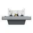 Schneider Electric Asfora EPH9900162 földelt csatlakozóaljzat (dugalj), 2x2P+F, acél burkolattal, kerettel, süllyesztett, 16A 250V ( EPH9900162 ).