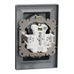 Schneider Electric Asfora EPH9900162 földelt csatlakozóaljzat (dugalj), 2x2P+F, acél burkolattal, kerettel, süllyesztett, 16A 250V ( EPH9900162 ).