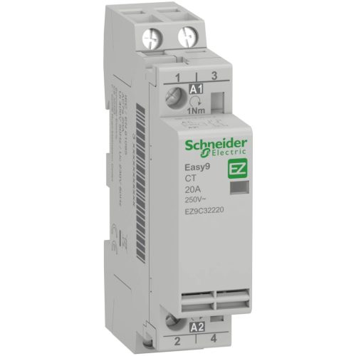 Schneider Electric EASY9 PRO EZ9C32220 moduláris kontaktor 20A, 2 záró érintkező (NO), vezérlő feszültség 230V AC 50 Hz