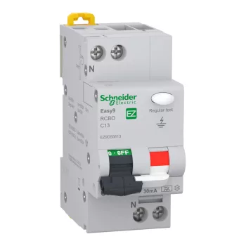 Schneider Easy9 Pro 1P+N C 13A 30mA A típus áramvédős kismegszakító (EZ9D55613)