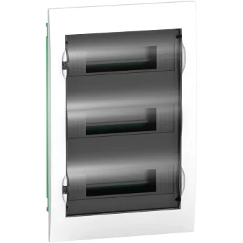   Schneider Electric Easy9 EZ9E312S2F Műanyag kiselosztó, 36 modul, 3 sor, füstszínű ajtóval, IP40 (zárt ajtóval), süllyesztett, Easy9 (Schneider EZ9E312S2F)