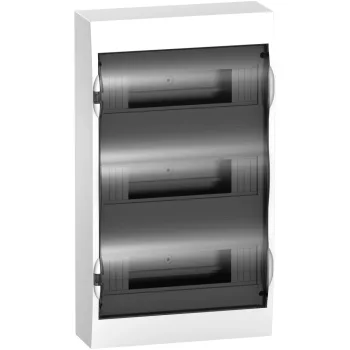   Schneider Electric Easy9 EZ9E312S2S Műanyag kiselosztó, 36 modul, 3 sor, füstszínű ajtóval, IP40 (zárt ajtóval), falon kívüli, Easy9 (Schneider EZ9E312S2S)