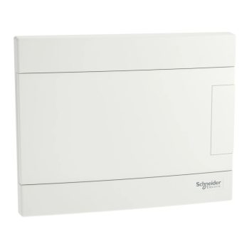   Schneider Electric Easy9 EU EZ9EUB108 műanyag kiselosztó 8 modul, 1 sor, PE+N sínnel,  teli ajtóval, IP40 (zárt ajtóval), süllyesztett - méret 170x215x96,5 mm