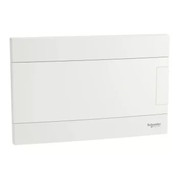 Schneider Easy9 EU EZ9EUB112 kiselosztó, teli, fehér ajtó, süllyesztett szerelés, 1x12 modul