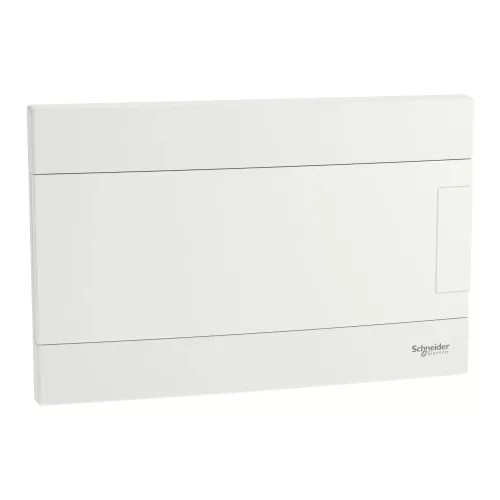 Schneider Easy9 EU EZ9EUB112 kiselosztó, teli, fehér ajtó, süllyesztett szerelés, 1x12 modul