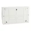 Schneider Easy9 EU EZ9EUC118 kiselosztó, füstszínű átlátszó ajtó, falon kívüli szerelés, 1x18 modul