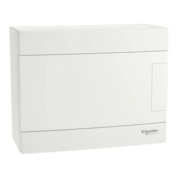   Schneider Electric Easy9 EU EZ9EUD108 műanyag kiselosztó 8 modul, 1 sor, PE+N sínnel,  teli ajtóval, IP40 (zárt ajtóval), falon kívüli - méret 170x215x96,5 mm