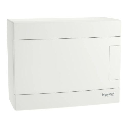 Schneider Electric Easy9 EU EZ9EUD108 műanyag kiselosztó 8 modul, 1 sor, PE+N sínnel,  teli ajtóval, IP40 (zárt ajtóval), falon kívüli - méret 170x215x96,5 mm