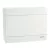 Schneider Easy9 EU EZ9EUD108 kiselosztó, teli, fehér ajtó, falon kívüli szerelés, 1x8 modul
