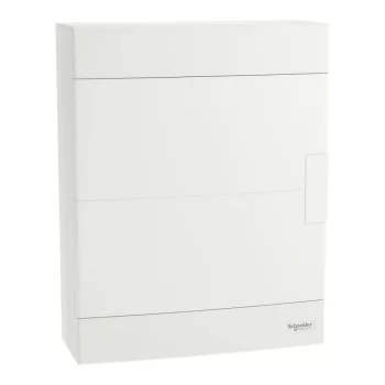 Schneider Easy9 EU EZ9EUD212 kiselosztó, teli, fehér ajtó, falon kívüli szerelés, 2x12 modul