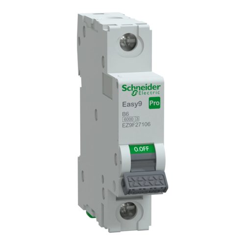 Schneider Electric EASY9 PRO EZ9F27106 Kismegszakító 1P, 6A, B karakterisztika, 6 kA