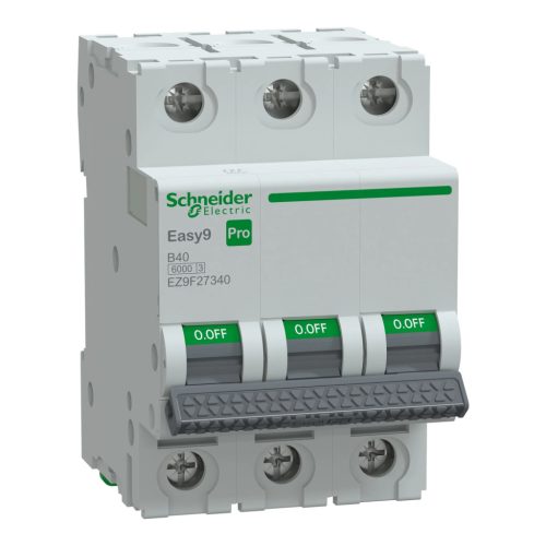 Schneider Electric EASY9 PRO EZ9F27340 Kismegszakító 3P, 40A, B karakterisztika, 6 kA