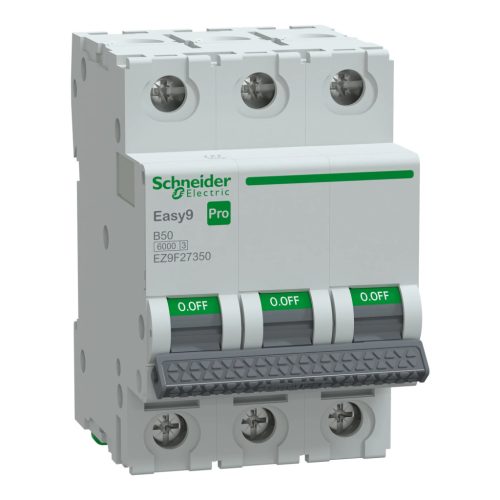 Schneider Electric EASY9 PRO EZ9F27350 Kismegszakító 3P, 50A, B karakterisztika, 6 kA