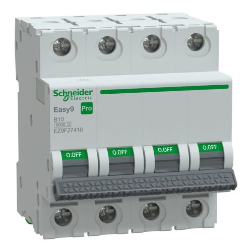 Schneider Electric EASY9 PRO EZ9F27410 Kismegszakító 4P, 10A, B karakterisztika, 6 kA