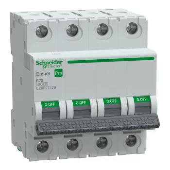 Schneider Easy9 Pro 4P B 20A kismegszakító (EZ9F27420)