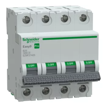 Schneider Easy9 Pro 4P B 25A kismegszakító (EZ9F27425)