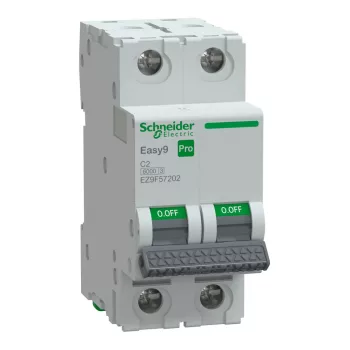 Schneider Easy9 Pro 2P C 2A kismegszakító (EZ9F57202)