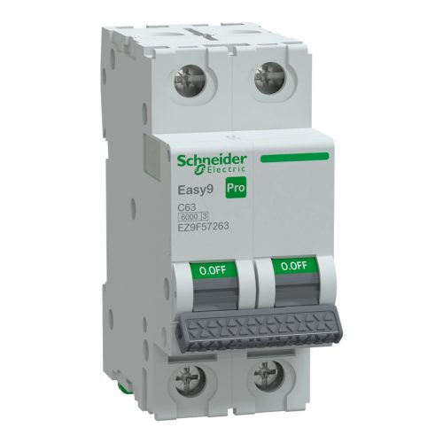 Schneider Electric EASY9 PRO EZ9F57263 Kismegszakító 2P, 63A, C karakterisztika, 6 kA