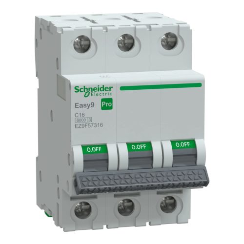 Schneider Electric EASY9 PRO EZ9F57316 Kismegszakító 3P, 16A, C karakterisztika, 6 kA