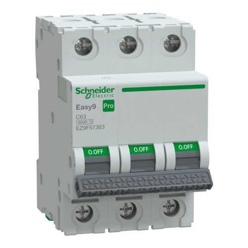 Schneider Electric EASY9 PRO EZ9F57363 Kismegszakító 3P, 63A, C karakterisztika, 6 kA