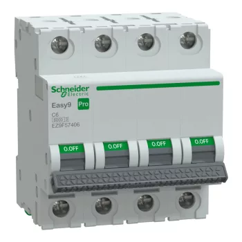 Schneider Easy9 Pro 4P C 6A kismegszakító (EZ9F57406)