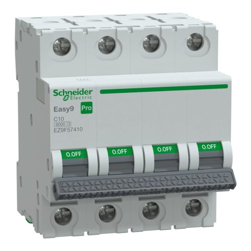 Schneider Electric EASY9 PRO EZ9F57410 Kismegszakító 4P, 10A, C karakterisztika, 6 kA