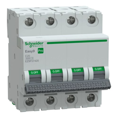 Schneider Electric EASY9 PRO EZ9F57420 Kismegszakító 4P, 20A, C karakterisztika, 6 kA