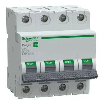 Schneider Easy9 Pro 4P C 25A kismegszakító (EZ9F57425)