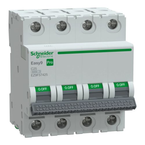 Schneider Electric EASY9 PRO EZ9F57425 Kismegszakító 4P, 25A, C karakterisztika, 6 kA