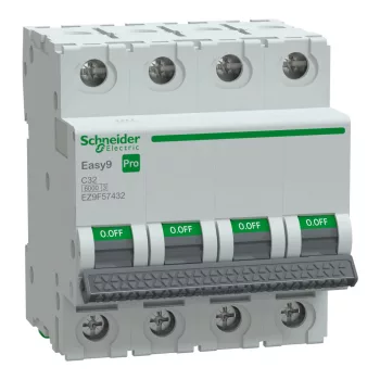 Schneider Easy9 Pro 4P C 32A kismegszakító (EZ9F57432)