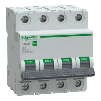 Schneider Easy9 Pro 4P C 63A kismegszakító (EZ9F57463)