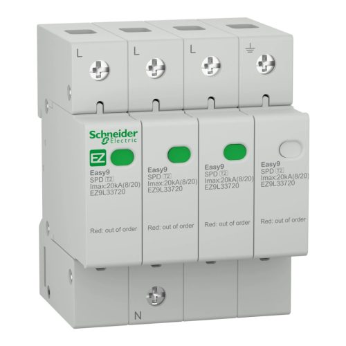 Schneider Electric EASY9 PRO EZ9L33720 túlfeszültség levezető 3P+N , C (T2) fokozatú, 230/400V AC - 10 kA